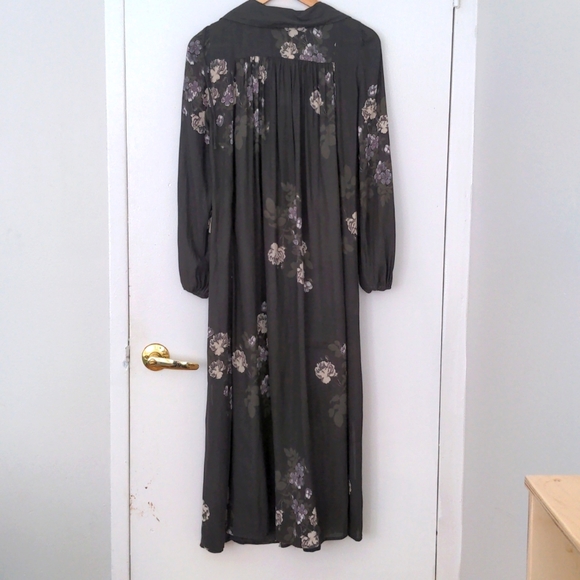 Free people dark floral maxi dress xs - Picture 2 of 7